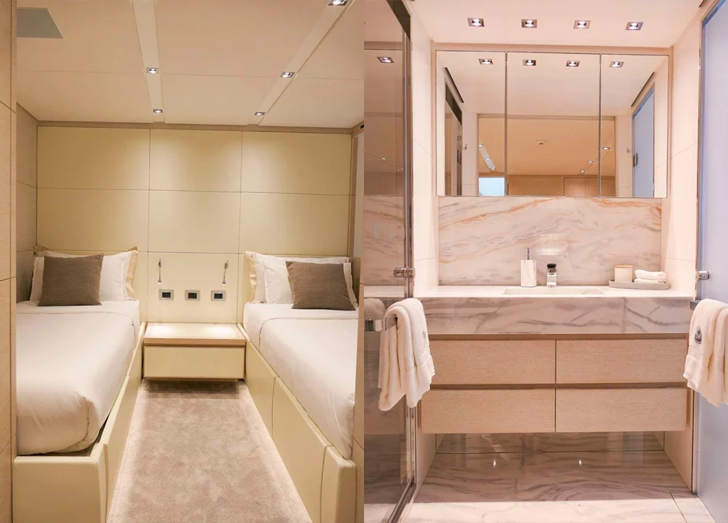 Sanlorenzo 34m "Tiny Wave" – Kabine